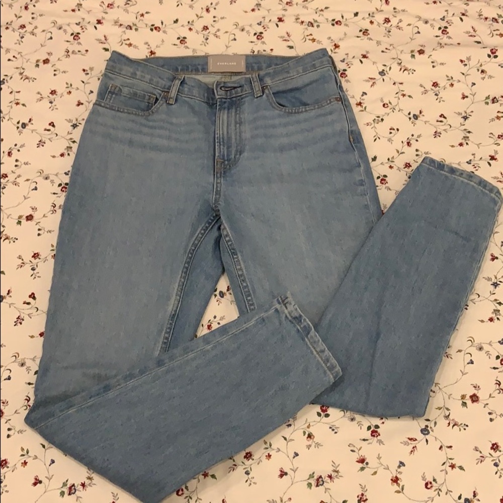 Everlane High Rise Skinny Jean Light Wash
